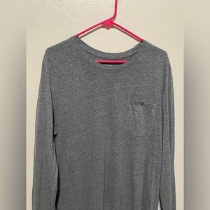 Mutual Weave Mens Long Sleeve Grey Shirt